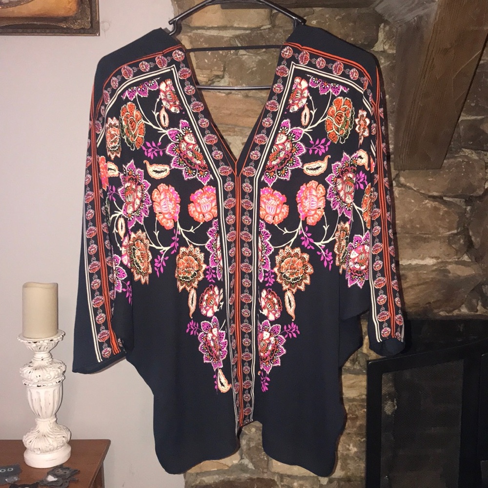 V neck and back blouse.